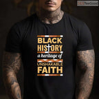 Unshakeable Faith T-Shirt Christian Black History Month Religious African American Shirt