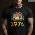 Vintage 1976 50th Birthday Shirt – Awesome Since February Men's Gift