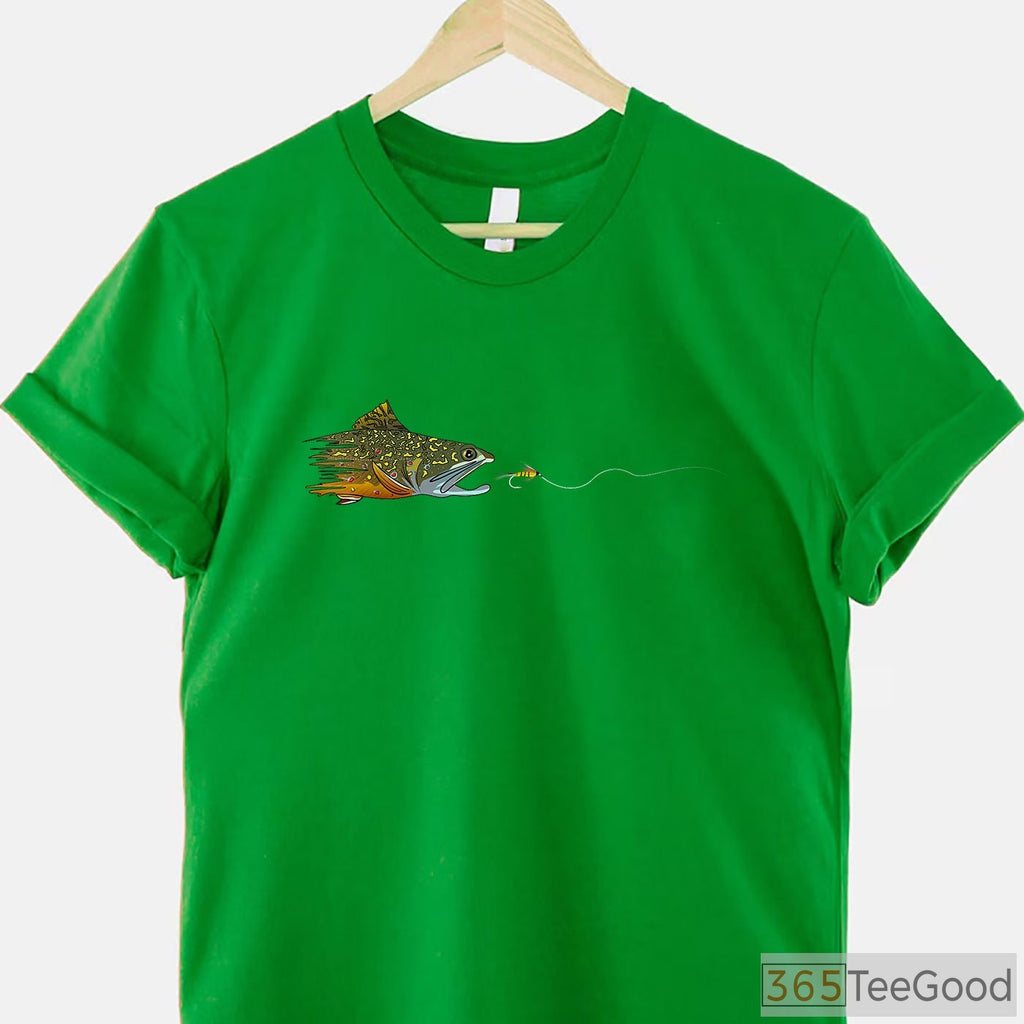 Vintage Brook Trout Fly Fishing Shirt - Dry Fly Tying Angler Graphic Tee