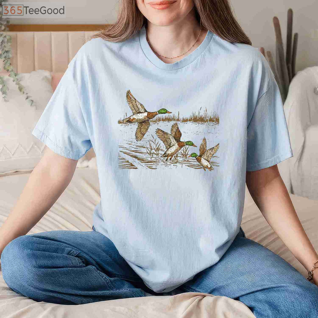 Vintage Mallard Duck Hunting Season Shirt, Retro Wildlife Waterfowl Hunter Tee