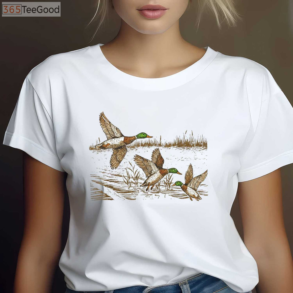 Vintage Mallard Duck Hunting Season Shirt, Retro Wildlife Waterfowl Hunter Tee