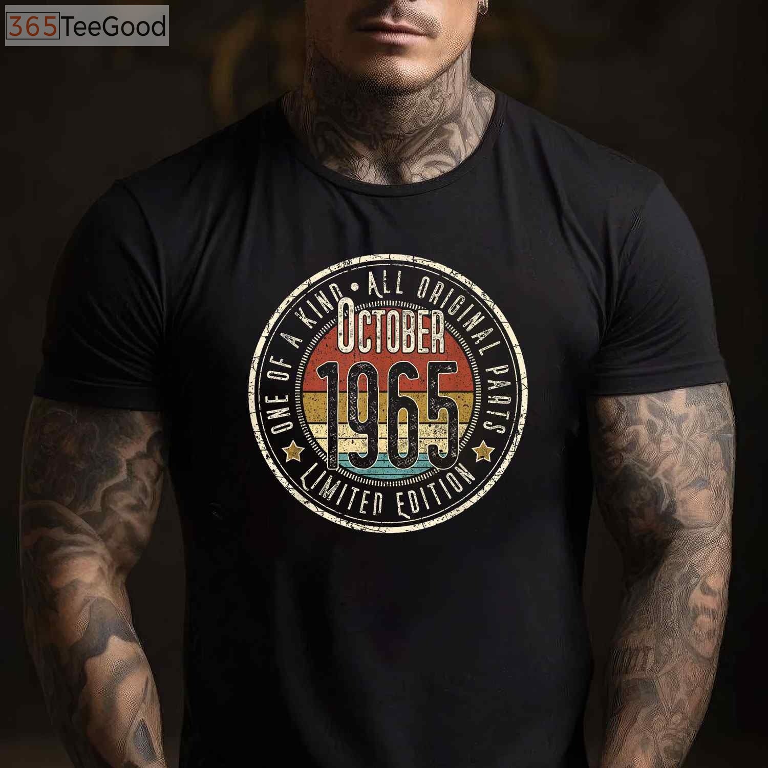 Vintage October 1965 Retro 60th Birthday T-Shirt - Limited Edition 60 Years Old Gift