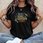 Vintage Reel Cool Grandpa Fishing Shirt, Best Father's Day Fisherman Gift Tee