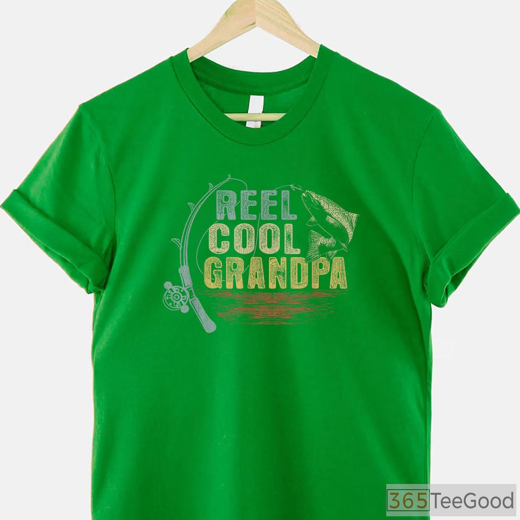 Vintage Reel Cool Grandpa Fishing Shirt, Best Father's Day Fisherman Gift Tee
