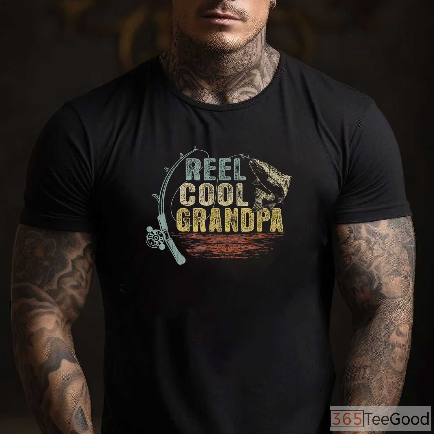 Vintage Reel Cool Grandpa Fishing Shirt, Best Father's Day Fisherman Gift Tee