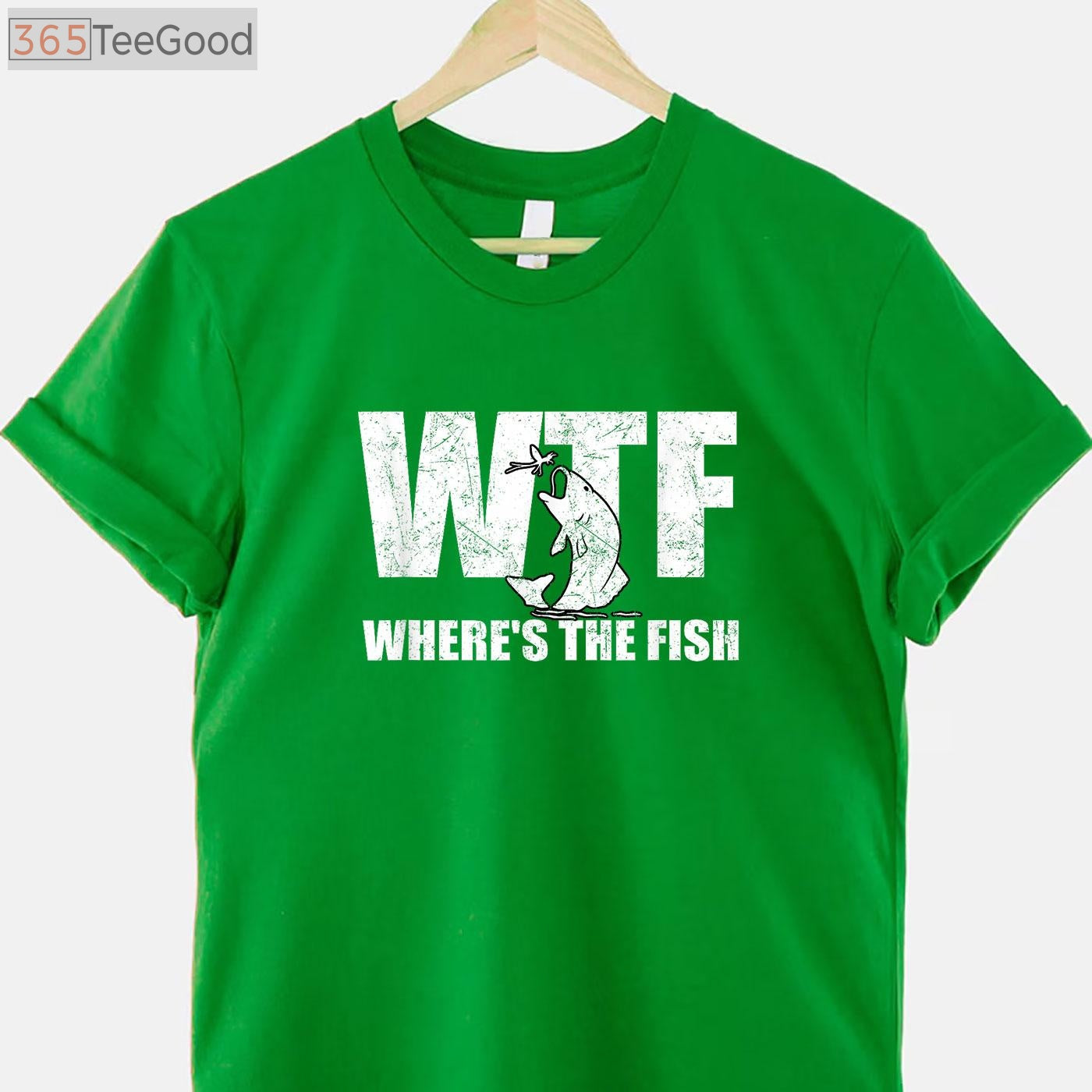 WTF Where's The Fish Funny Fishing Shirt - Men's Father's Day Gift