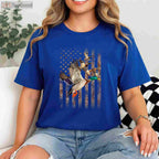 Waterfowl Duck Hunting American Flag Camo Tee, Patriotic Bird Hunter Shirt