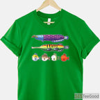 Wii Sports Style Fishing Species Shirt, Retro Gamer Fisherman Graphic Tee