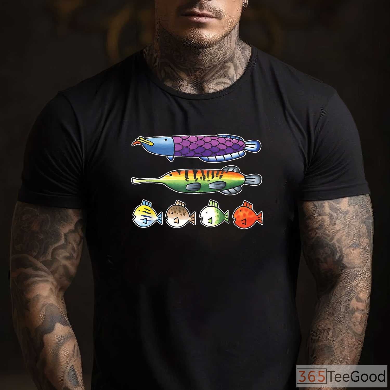 Wii Sports Style Fishing Species Shirt, Retro Gamer Fisherman Graphic Tee