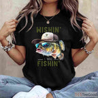 Wishin' I Was Fishing Casual Gift Tee - Unisex Short Sleeve Angling Apparel