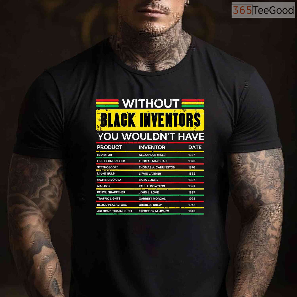 Without Black Inventors History Month T-Shirt Celebrating African American Innovation Shirt