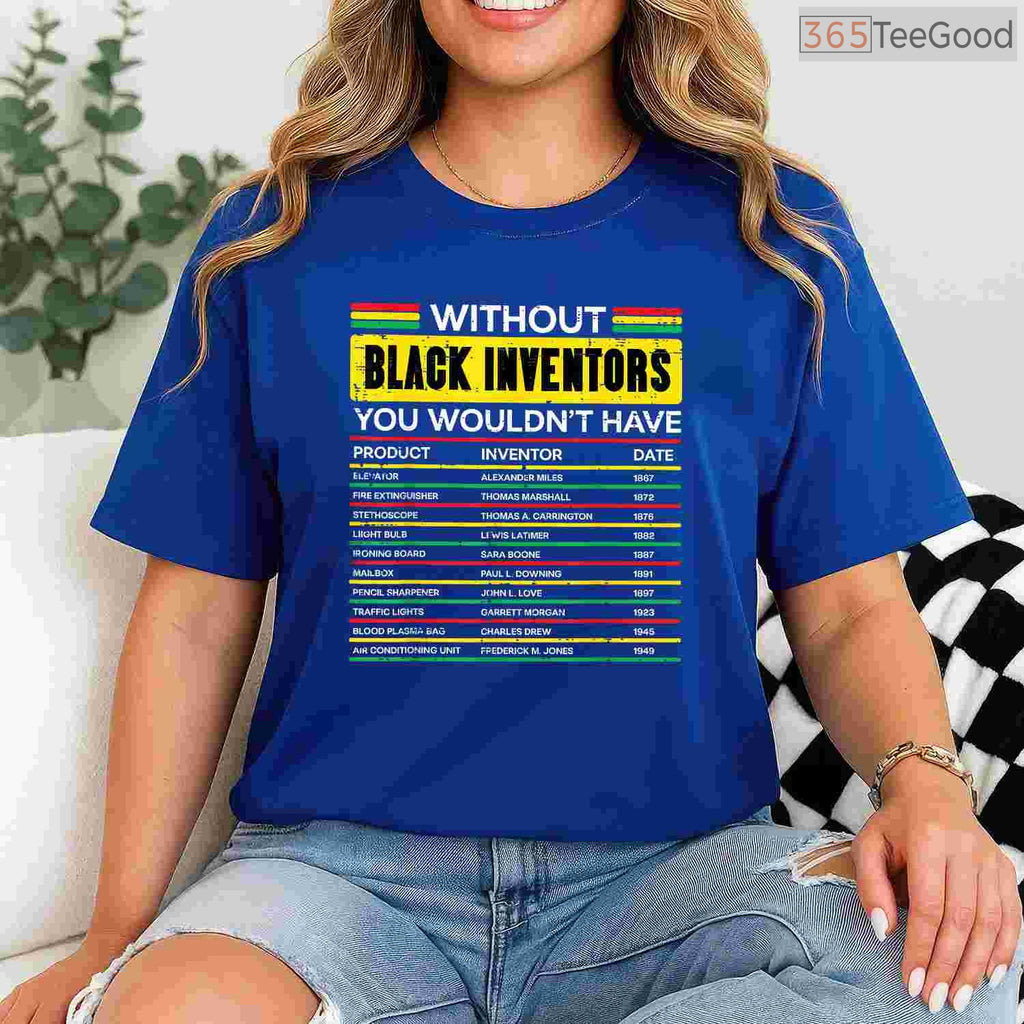 Without Black Inventors History Month T-Shirt Celebrating African American Innovation Shirt
