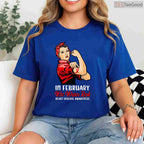 Women's In February We Wear Red Shirt – Heart Disease Awareness V-Neck