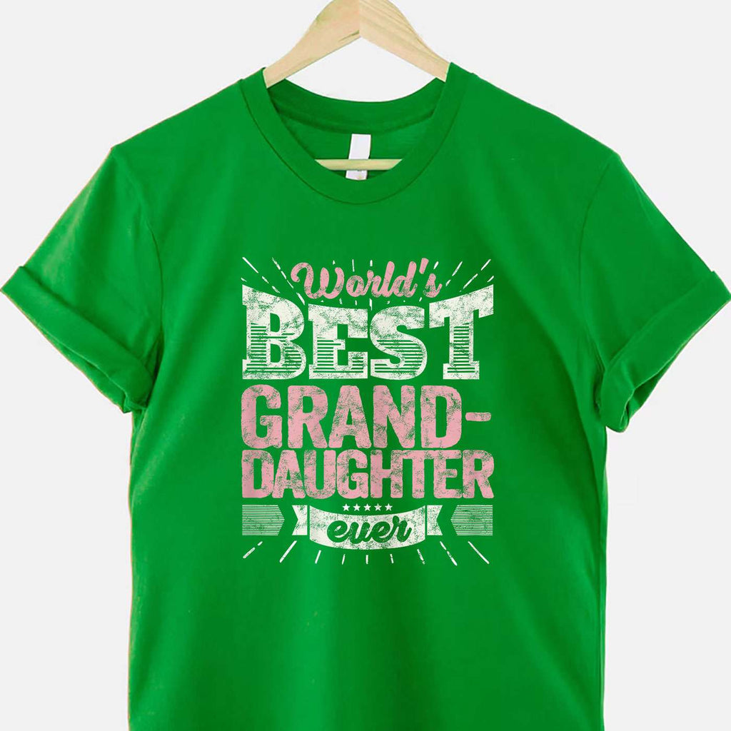 World's Best Granddaughter T-Shirt Tee Cool Granddaughter Gift Shirt for Birthday Christmas Family
