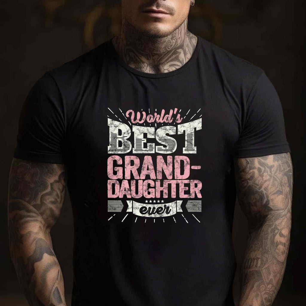 World's Best Granddaughter T-Shirt Tee Cool Granddaughter Gift Shirt for Birthday Christmas Family