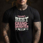 World's Best Granddaughter T-Shirt Tee Cool Granddaughter Gift Shirt for Birthday Christmas Family