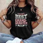 World's Best Granddaughter T-Shirt Tee Cool Granddaughter Gift Shirt for Birthday Christmas Family
