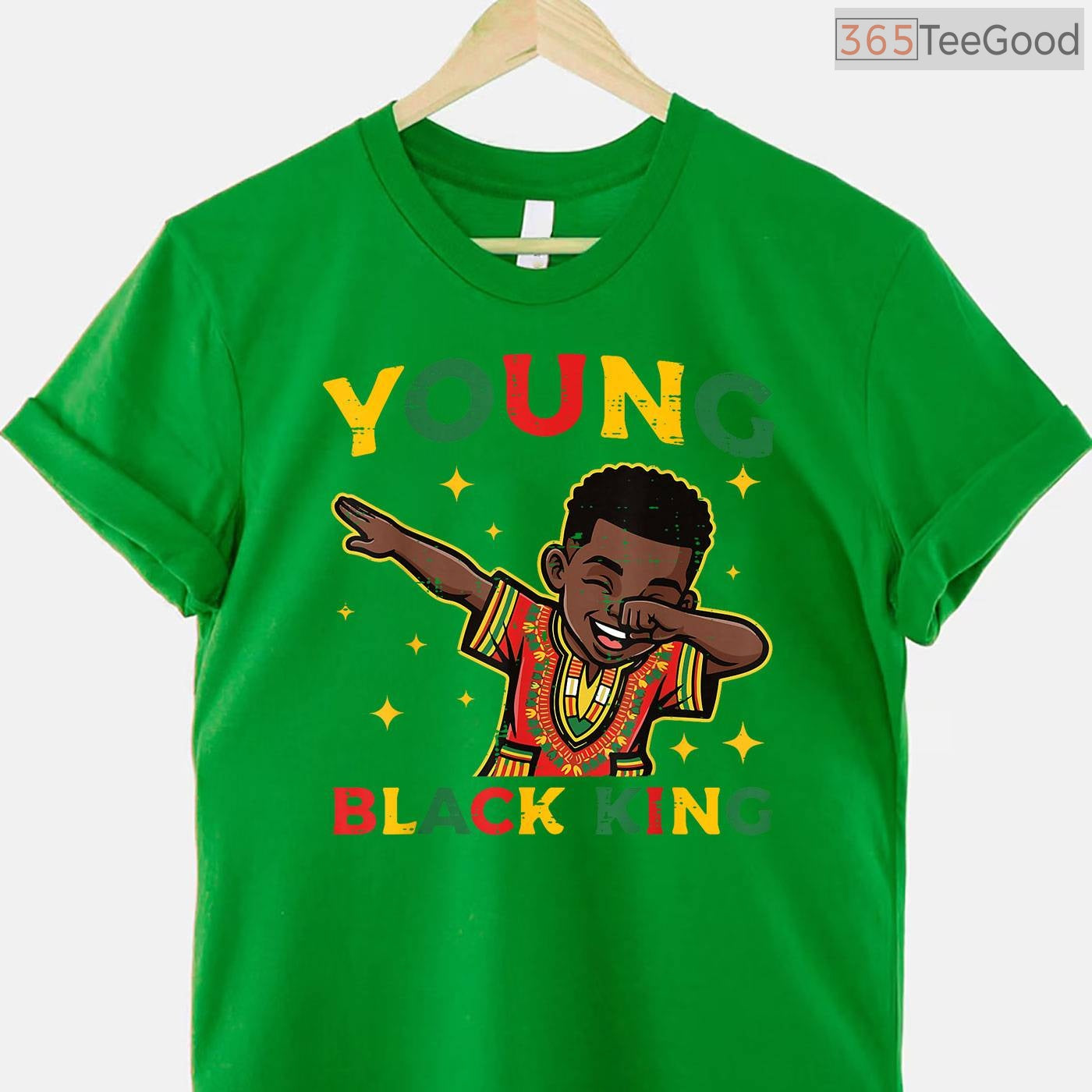 Young King Dabbing T-Shirt African American Boys Cool Kid Gift Black History Month Shirt