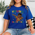 Young King Dabbing T-Shirt African American Boys Cool Kid Gift Black History Month Shirt