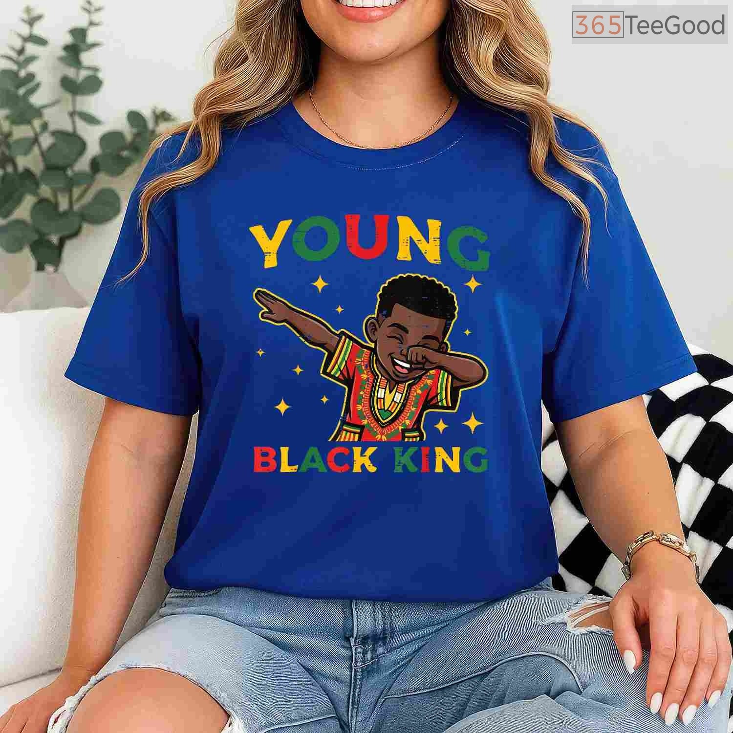 Young King Dabbing T-Shirt African American Boys Cool Kid Gift Black History Month Shirt
