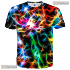 Abstract Colorful Novelty Graphic 3D Printed Casual Unisex T-Shirt For Teens Top