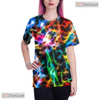 Abstract Colorful Novelty Graphic 3D Printed Casual Unisex T-Shirt For Teens Top