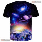 Sleek Black Minimalist Star Graphic Art 3D Printed Casual Unisex Tee Shirt Top