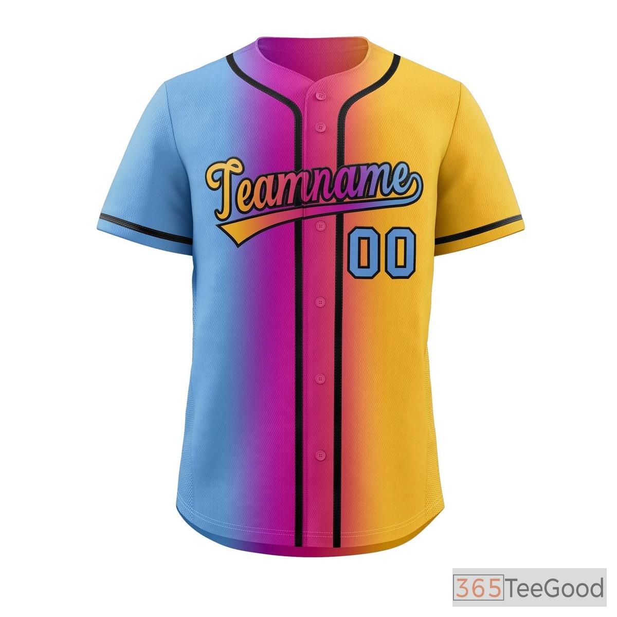 Yellow and Purple Baseball Jersey Tee for Men & Women - A distinctive look for casual comfort