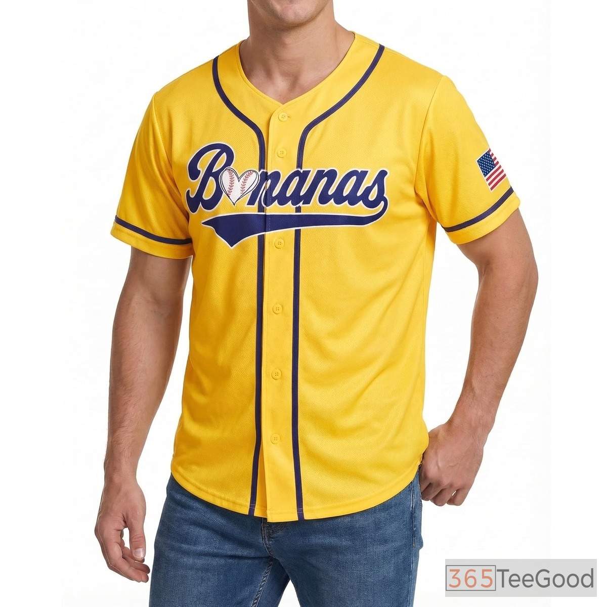 Yellow Baseball Jersey Tee for Men & Women - Lightweight comfort for active days