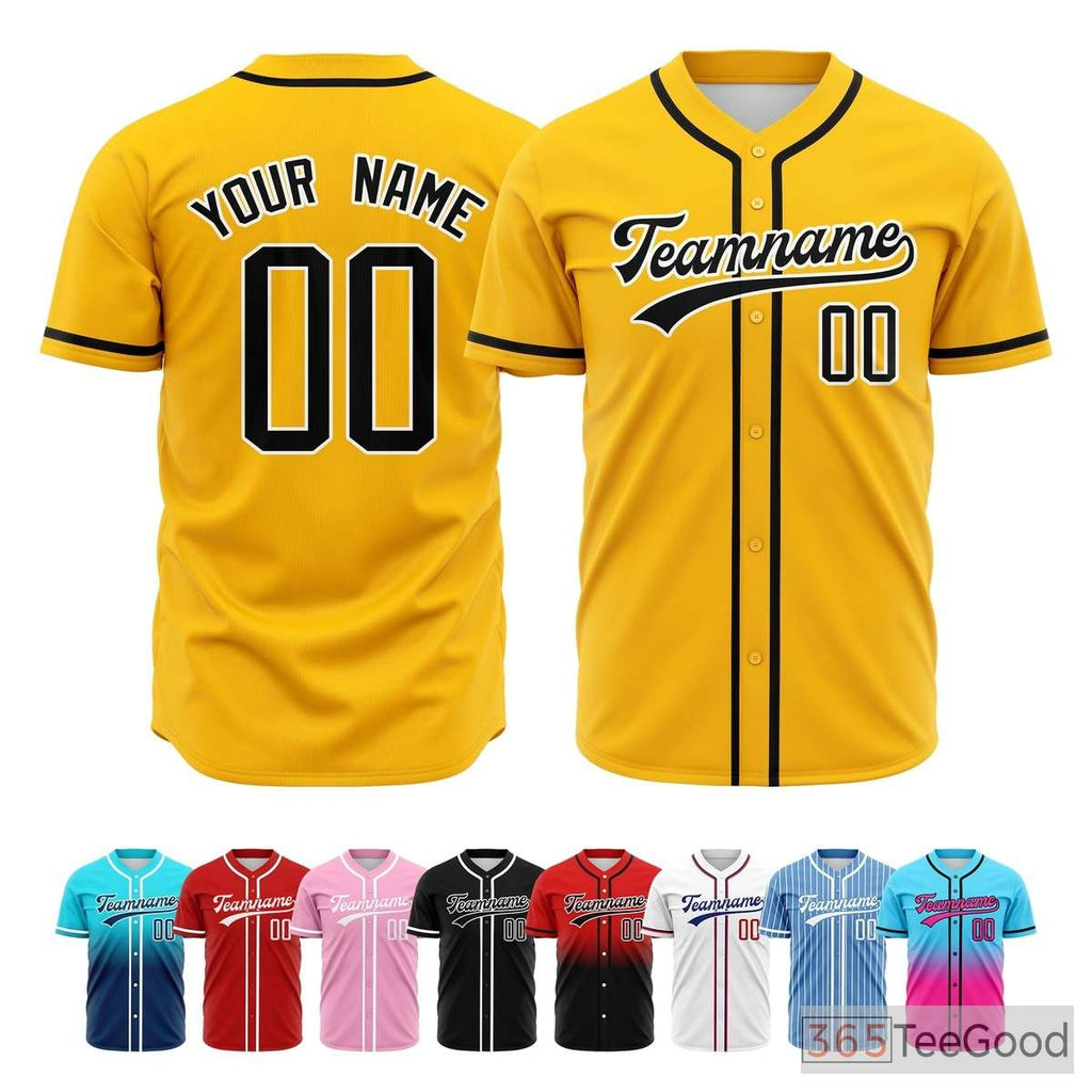 Yellow Baseball Jersey Tee for Men & Women - Bright comfort for a relaxed, active vibe
