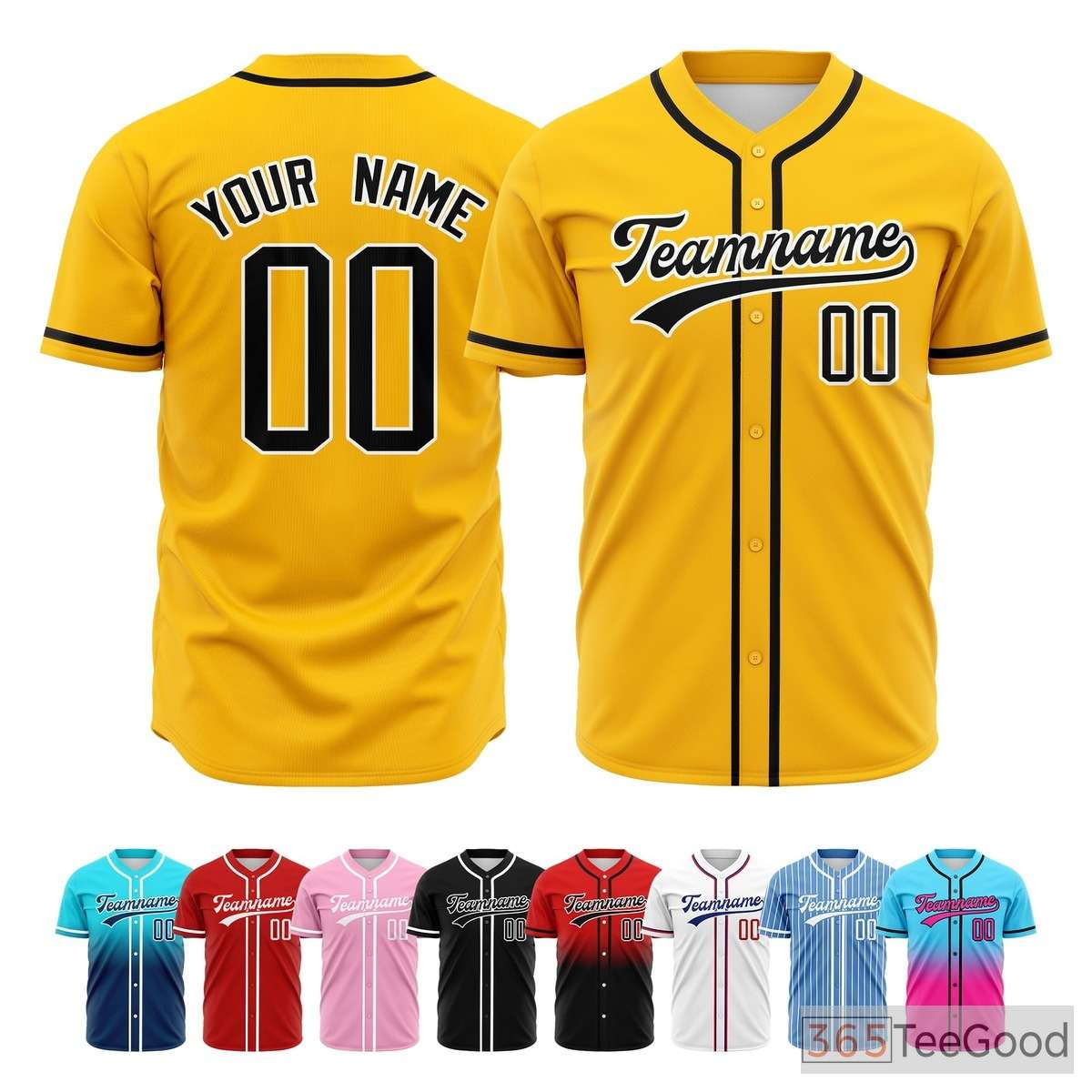 Yellow Baseball Jersey Tee for Men & Women - Bright comfort for a relaxed, active vibe