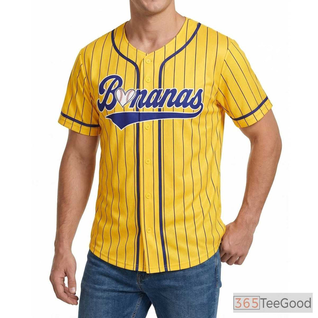 Yellow Baseball Jersey Tee for Men & Women - A cheerful choice for casual comfort