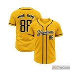 Yellow Baseball Jersey Tee for Men & Women - A versatile option for custom designs