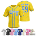 Yellow Baseball Jersey Tee for Men & Women - Craft Your Own Distinctive Look
