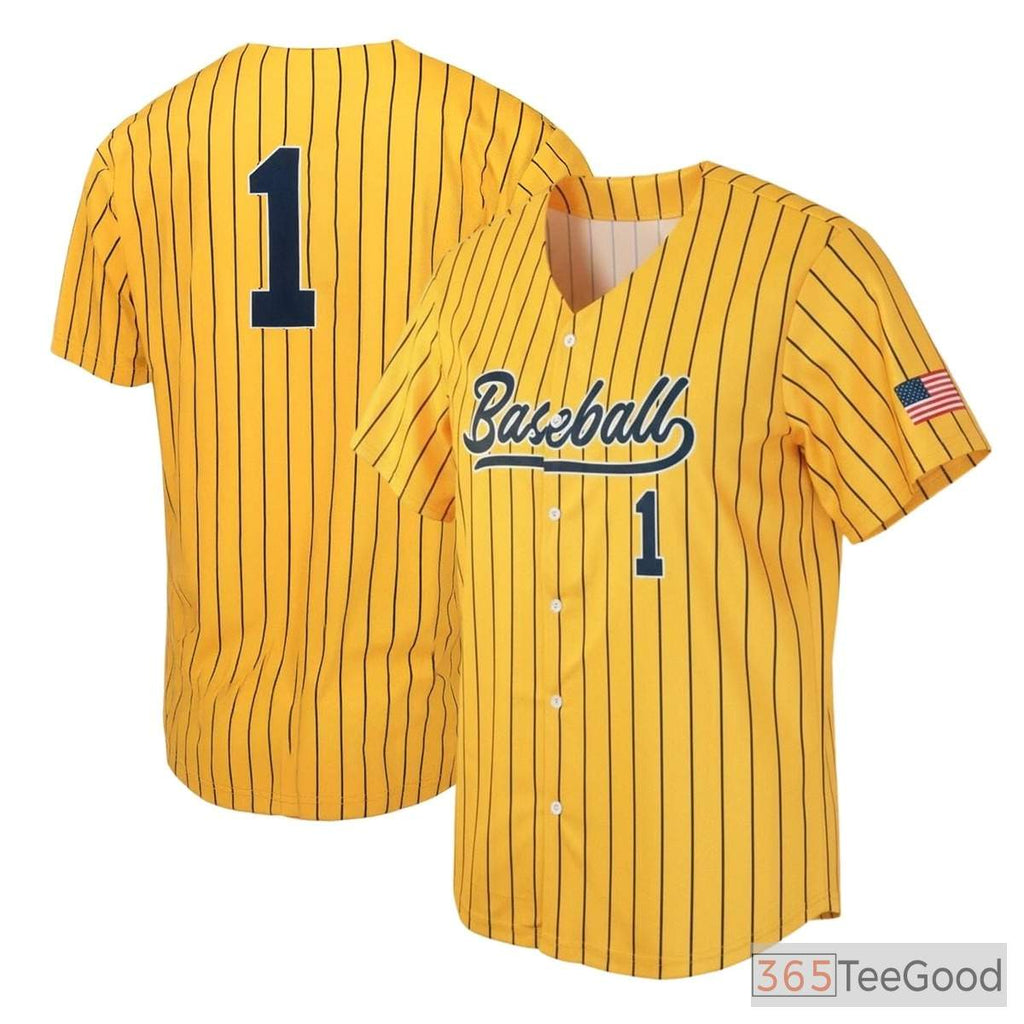 Yellow Baseball Jersey Tee for Men & Women - A bright choice for custom designs or casual wear