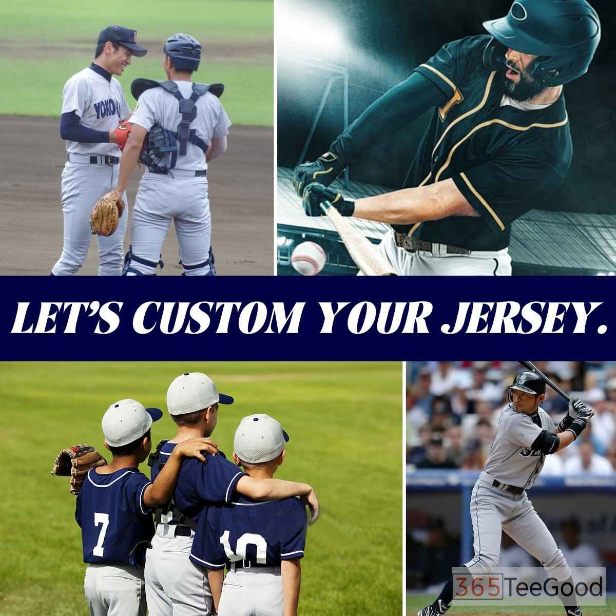 Yellow Baseball Jersey Tee for Men & Women - Custom Name & Number Details