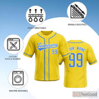 Yellow Baseball Jersey Tee for Men & Women - Craft Your Own Distinctive Look