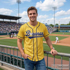Yellow Baseball Jersey Tee for Men & Women - A cheerful choice for casual comfort