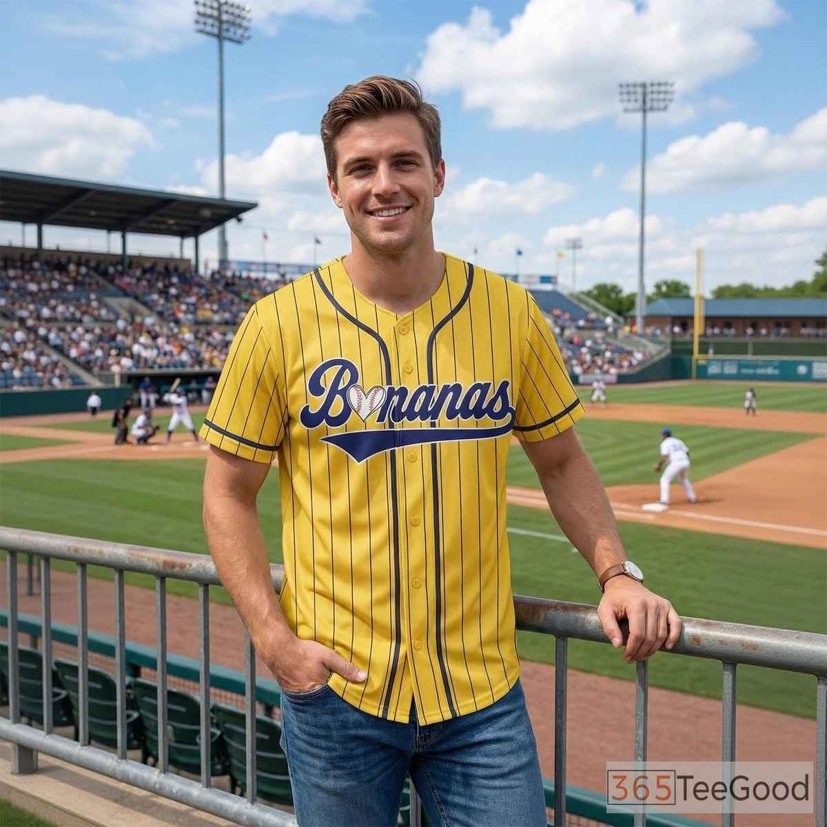 Yellow Baseball Jersey Tee for Men & Women - A cheerful choice for casual comfort