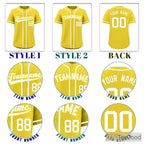 Yellow Baseball Jersey Tee for Men & Women - A distinct piece for your apparel collection