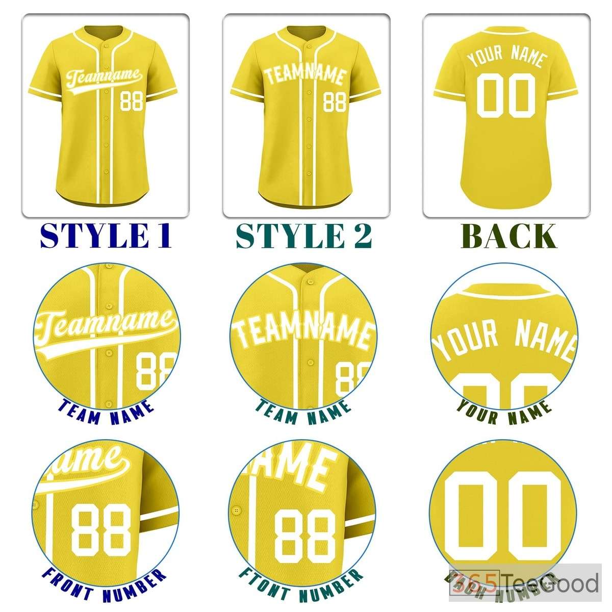Yellow Baseball Jersey Tee for Men & Women - A distinct piece for your apparel collection