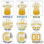 Yellow Baseball Jersey Tee for Men & Women - A bright base for custom team designs
