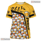 Yellow Oktoberfest Beer Novelty Costume 3D Printed Casual Unisex Tee Shirt Tops