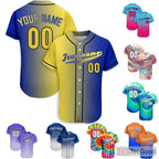 Yellow & Blue Custom Baseball Jersey Shirt Personalized Unisex Stitched Team Uniform