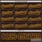 Yellow & Brown Baseball Jersey Tee for Men & Women - Personalize Your Custom Style