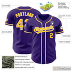 Yellow & Purple Baseball Jersey Tee for Men & Women - Create Your Unique Style