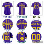 Yellow & Purple Baseball Jersey Tee for Men & Women - A Modern Sportswear Essential