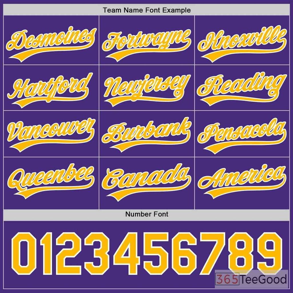 Yellow & Purple Baseball Jersey Tee for Men & Women - Create Your Unique Style
