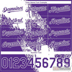 Yellow & Purple Baseball Jersey Tee - Custom Stitched Name & Number