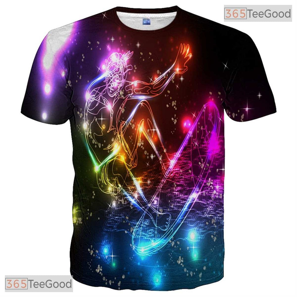 Vibrant Yellow Abstract Pattern Graphic Art 3D Printed Casual Unisex T-Shirts